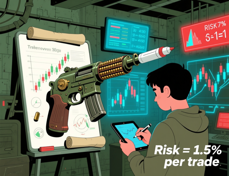 Lezione di trading da una mitragliatrice