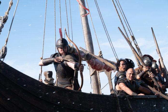 Un momento del film “Odissea” con Matt Damon